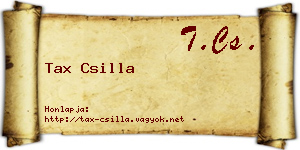 Tax Csilla névjegykártya