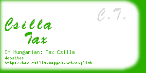 csilla tax business card